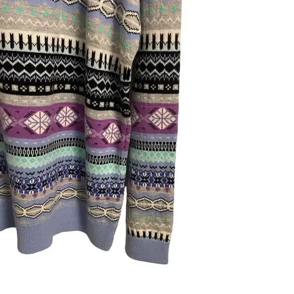 Talbots Fair Isle Wool Blend Crewneck Sweater Size XL NWT - Picture 10 of 12